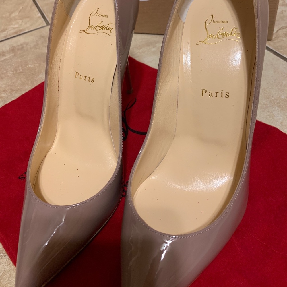 Louboutin Pigalle Follies 100mm size 40 worn ONCE - Picture 8 of 8